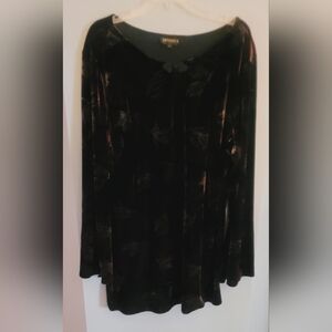 Studio I Black Velvet Tunis Blouse